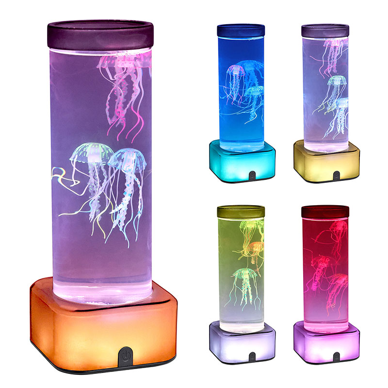 Didelė medūzų lemputė su RGB kvadratine baze