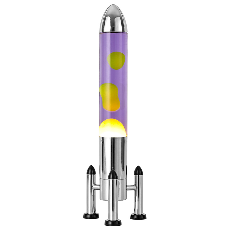 Didelė LED Lava lempa su raketiniu gaubtu