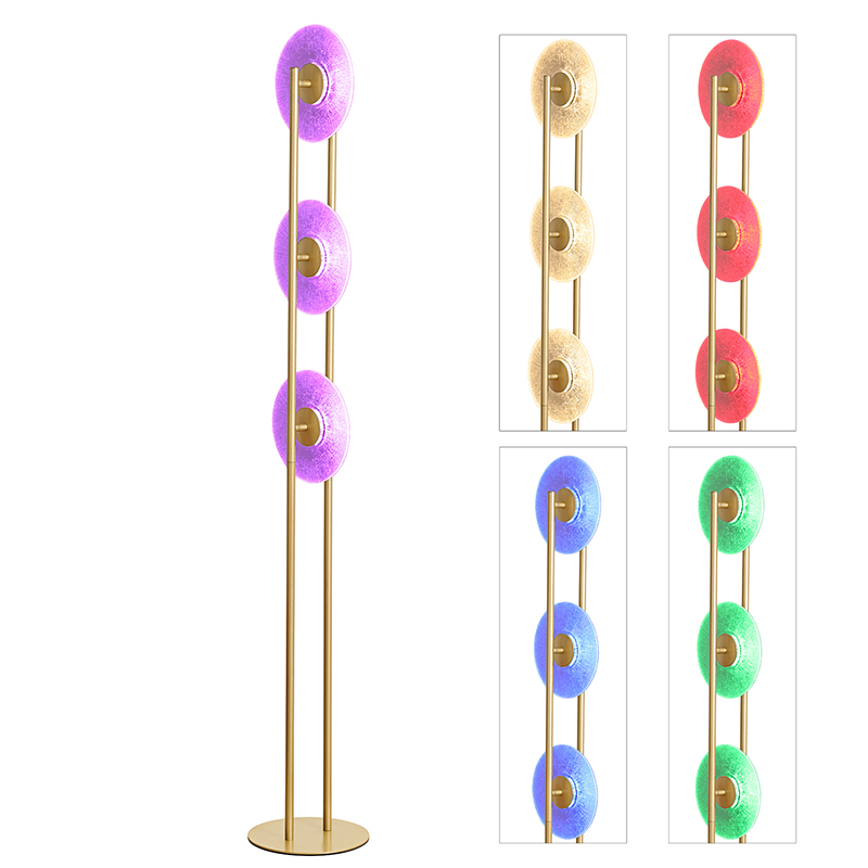 LED RGB toršeras su 3 diskais