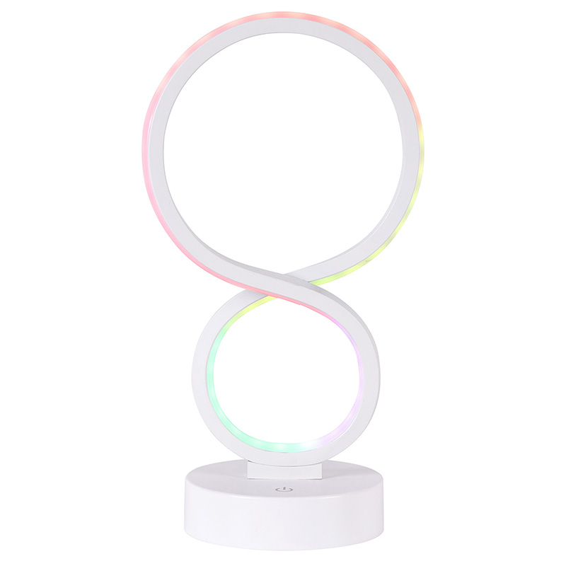 RGB šviesos LED stalinė lempa su 8 atspalviais