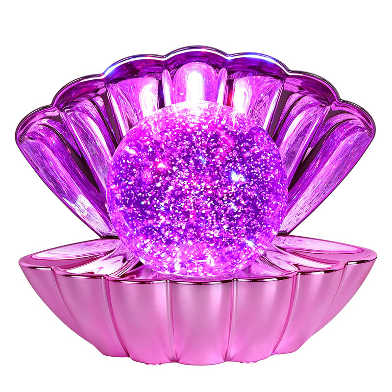 RGB apvalkalo lempa su blizgiu skysčiu